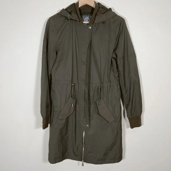 ELLABEE GREEN ARMY LONG JACKET - Picture 3 of 14